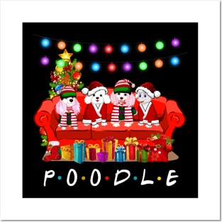 Friends Poodle Merry Christmas Sweatershirt Posters and Art